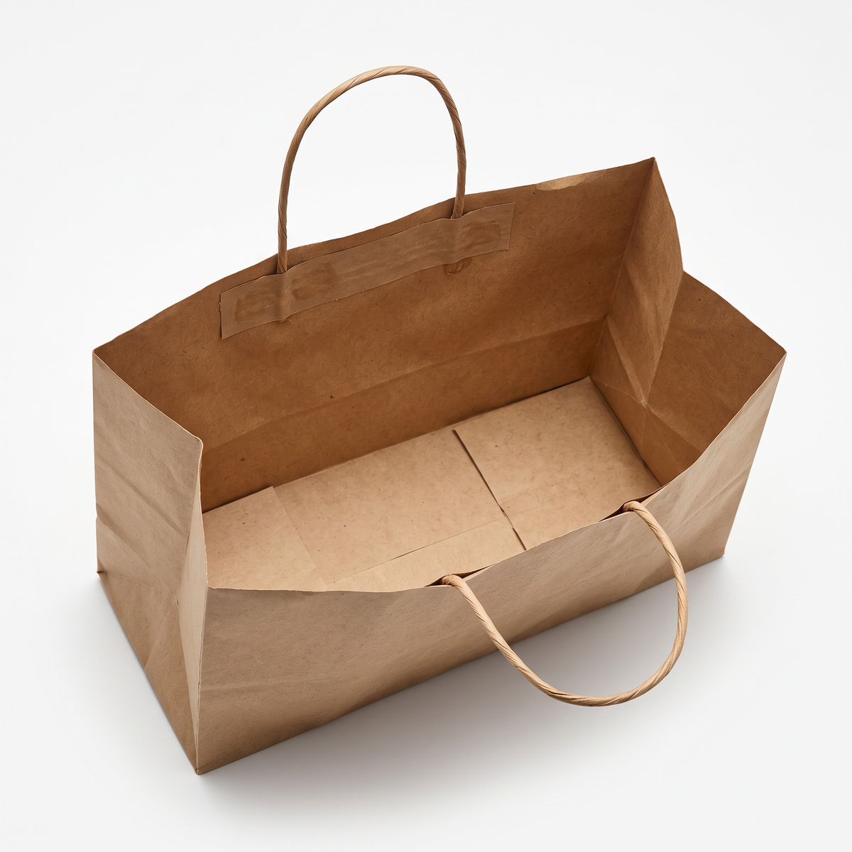 Brown Kraft Paper Carry Bags with Handle (Pack of 25)